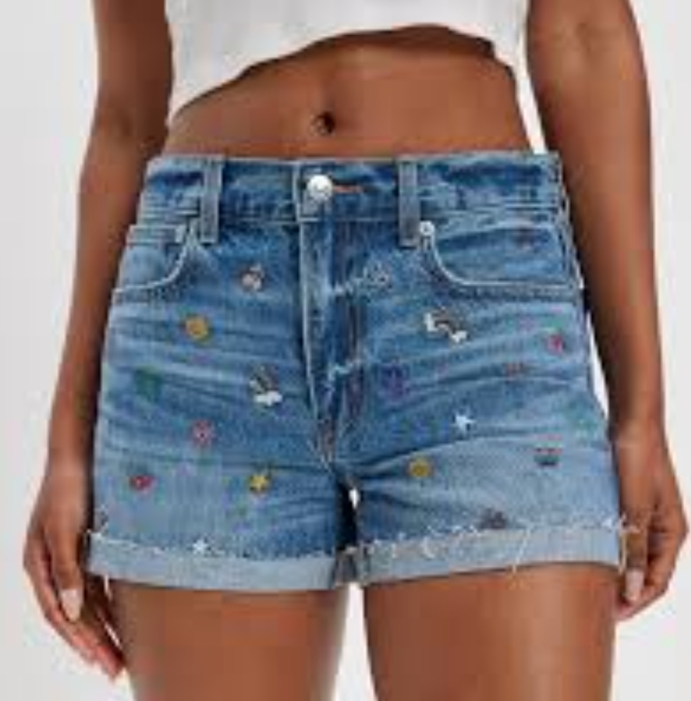 American Eagle 90s Boyfriend Shorts Emojis